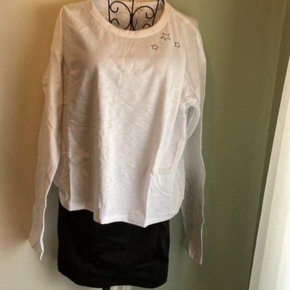 rag & bone Cotton Scribble Star Tee white size 12 - Picture 3 of 7